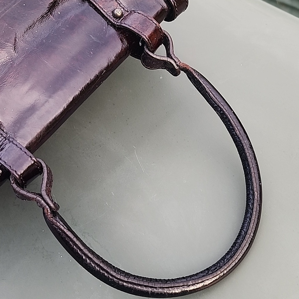 AUTHENTIC RARE FENDI Patent Leather Magic Burgundy Brown Bag - Picture 10 of 16